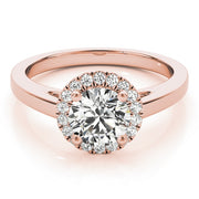 14K Rose Gold 1 1/8 ct tw Halo Diamond Engagement Ring
