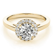 14K Yellow Gold 1 1/8 ct tw Halo Diamond Engagement Ring