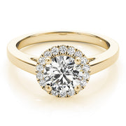 14K Yellow Gold 1 1/8 ct tw Halo Diamond Engagement Ring