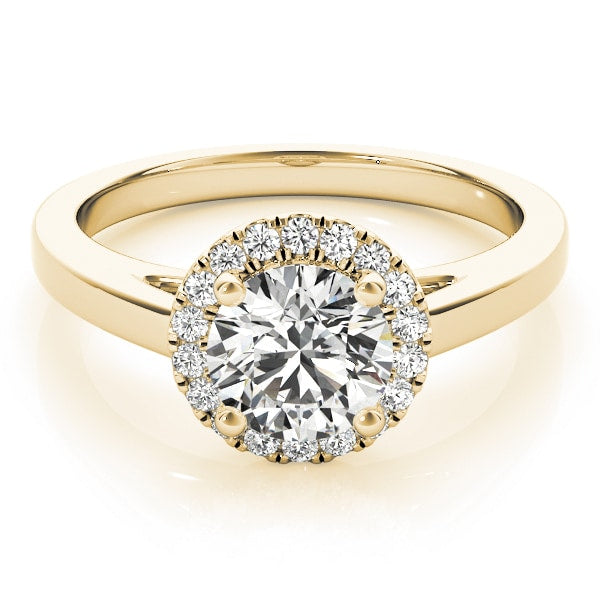 14K Yellow Gold 1 1/8 ct tw Halo Diamond Engagement Ring