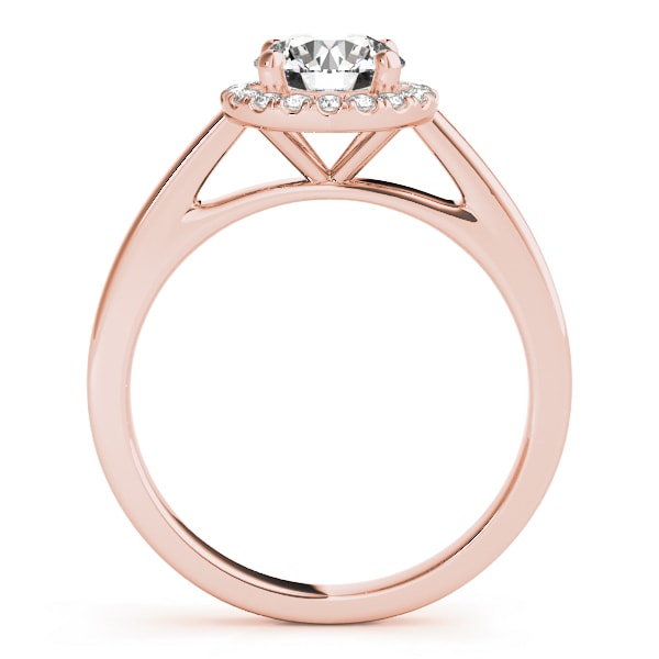 14K Rose Gold 1 1/8 ct tw Halo Diamond Engagement Ring