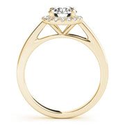 14K Yellow Gold 1 1/8 ct tw Halo Diamond Engagement Ring