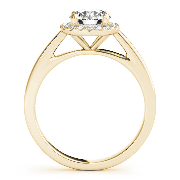 18K Yellow Gold 1 1/8 ct tw Halo Diamond Engagement Ring