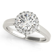 Round Diamond Halo Engagement Ring