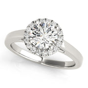 14K White Gold 1 1/8 ct tw Halo Diamond Engagement Ring