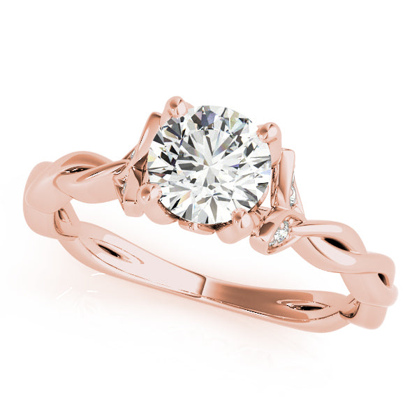 14K Rose Gold 7/8 ct tw Solitaire Diamond Engagement Ring