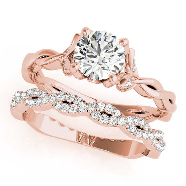 14K Rose Gold 7/8 ct tw Solitaire Diamond Engagement Ring