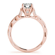 18K Rose Gold 7/8 ct tw Solitaire Diamond Engagement Ring