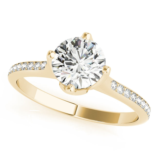 14K Yellow Gold 1 1/8 ct tw Single Row Diamond Engagement Ring