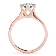 18K Rose Gold 1 1/8 ct tw Single Row Diamond Engagement Ring