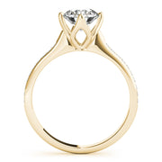 18K Yellow Gold 1 1/8 ct tw Single Row Diamond Engagement Ring