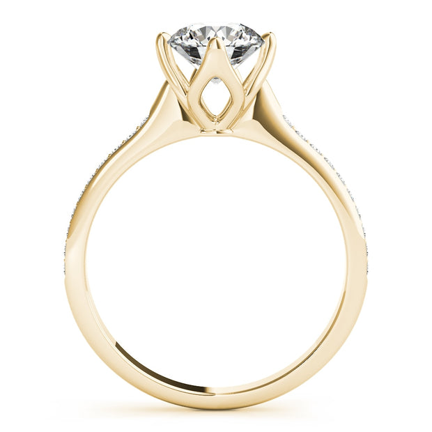 18K Yellow Gold 1 1/8 ct tw Single Row Diamond Engagement Ring