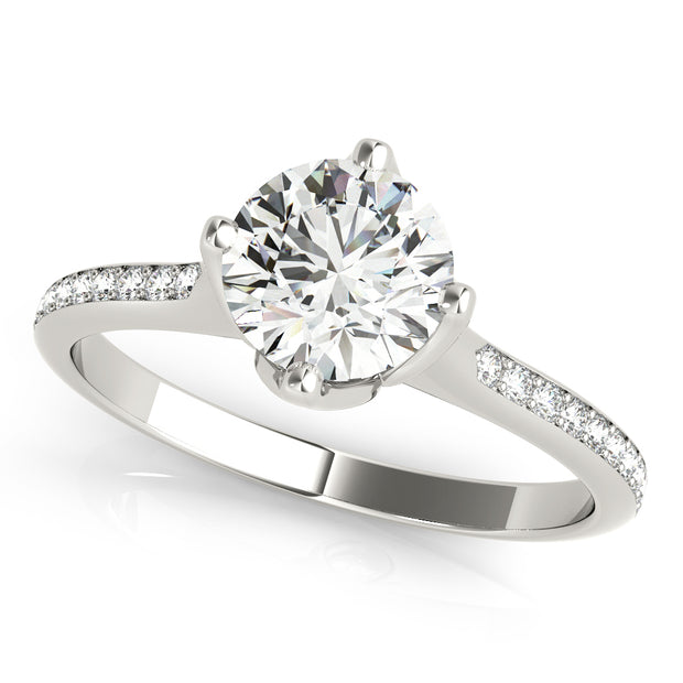 1 CT Round Diamond Engagement Ring