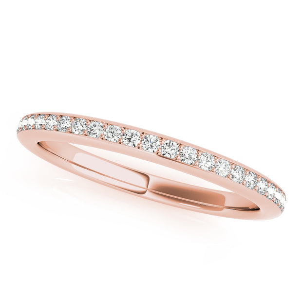 Rose Gold 1/6 CT Diamond Wedding Band