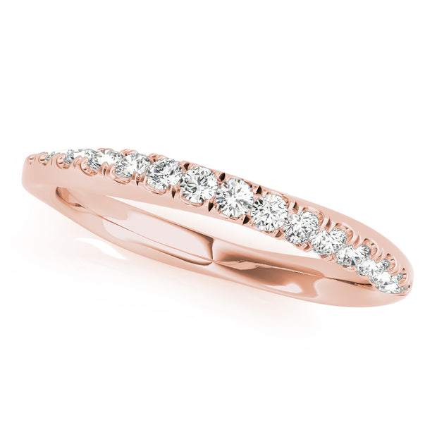 14K Rose Gold 0.21ctw Diamond Wedding Band