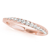 14K Rose Gold 0.21ctw Diamond Wedding Band