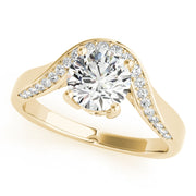14K Yellow Gold 5/8 ct tw Single Row Diamond Engagement Ring