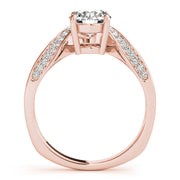 18K Rose Gold 5/8 ct tw Single Row Diamond Engagement Ring