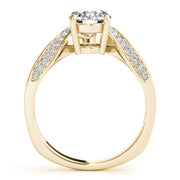 14K Yellow Gold 5/8 ct tw Single Row Diamond Engagement Ring