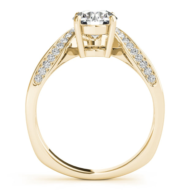 14K Yellow Gold 5/8 ct tw Single Row Diamond Engagement Ring