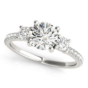 Round Diamond 3-Stone Engagement Ring