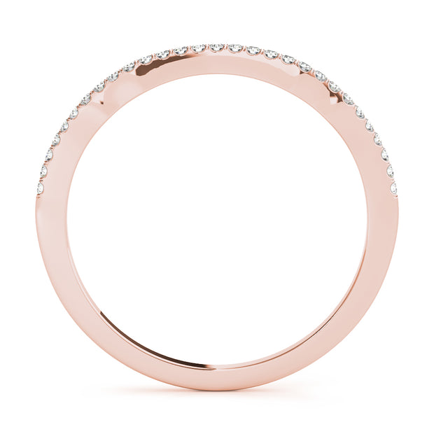 14K Rose Gold Diamond Wedding Ring