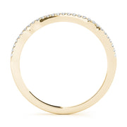 14K Yellow Gold 1/10 ctw Diamond Wedding Band