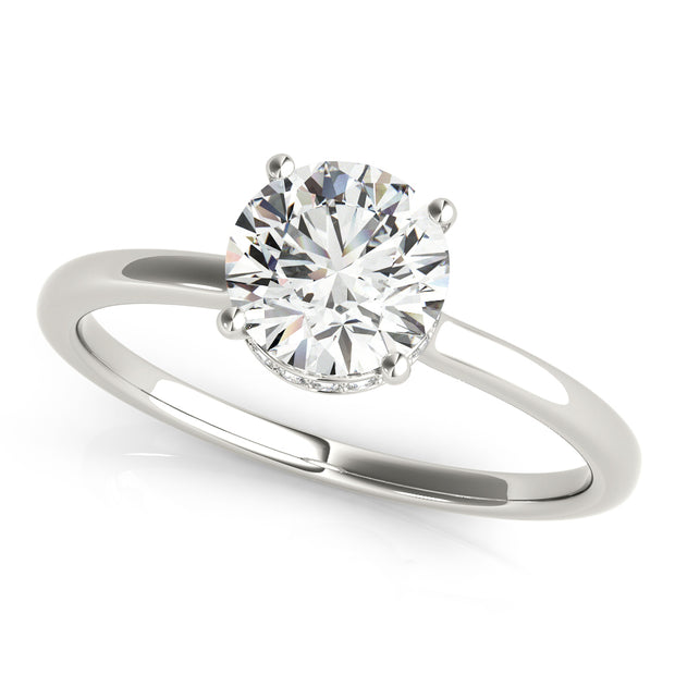 1 CT Round Diamond Solitaire Engagement Ring