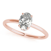 18K Rose Gold 1/10 ct tw Halo Diamond Engagement Ring
