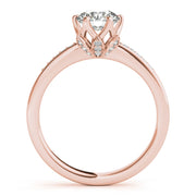 18K Rose Gold 1 1/8 ct tw Single Row Diamond Engagement Ring