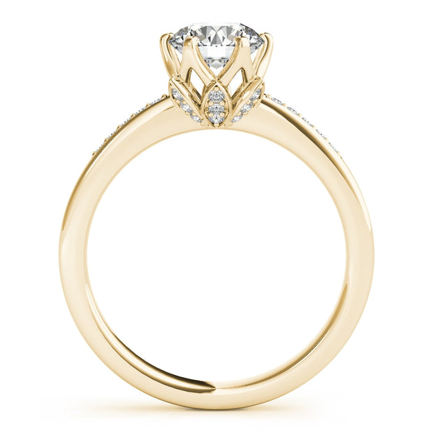 18K Yellow Gold 1 1/8 ct tw Single Row Diamond Engagement Ring