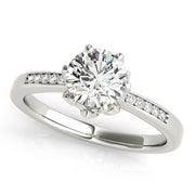 Diamond White Gold Single Row Engagement Ring