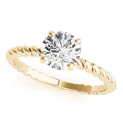 18K Yellow Gold 1ct Diamond Solitaire Engagement Ring