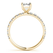 18K Yellow Gold 1/2 ct tw Single Row Diamond Engagement Ring
