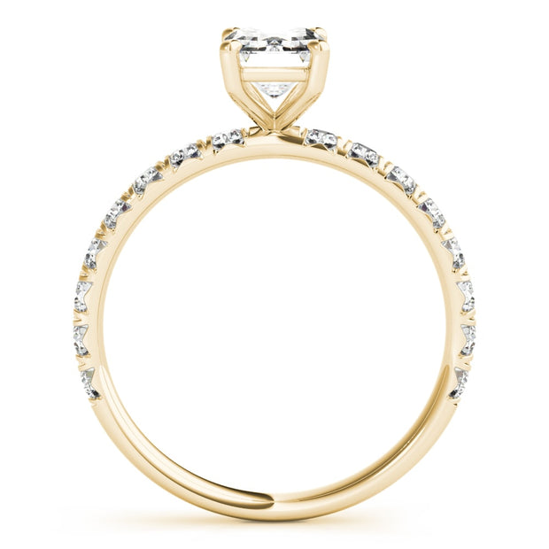 18K Yellow Gold 1/2 ct tw Single Row Diamond Engagement Ring