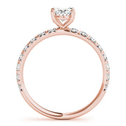 14K Rose Gold 1/2 ct tw Single Row Diamond Engagement Ring