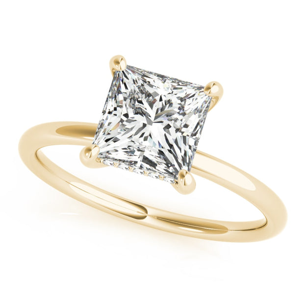 18K Yellow Gold 5/8 ct tw Halo Diamond Engagement Ring