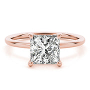 18K Rose Gold 5/8 ct tw Halo Diamond Engagement Ring