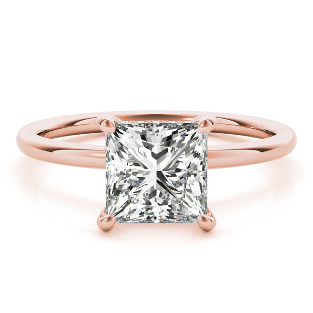 18K Rose Gold 5/8 ct tw Halo Diamond Engagement Ring