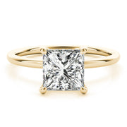 14K Yellow Gold 5/8 ct tw Halo Diamond Engagement Ring