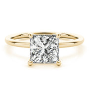 14K Yellow Gold 5/8 ct tw Halo Diamond Engagement Ring