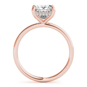 14K Rose Gold 5/8 ct tw Halo Diamond Engagement Ring