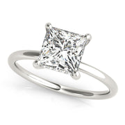 18K White Gold 5/8 ct tw Halo Diamond Engagement Ring