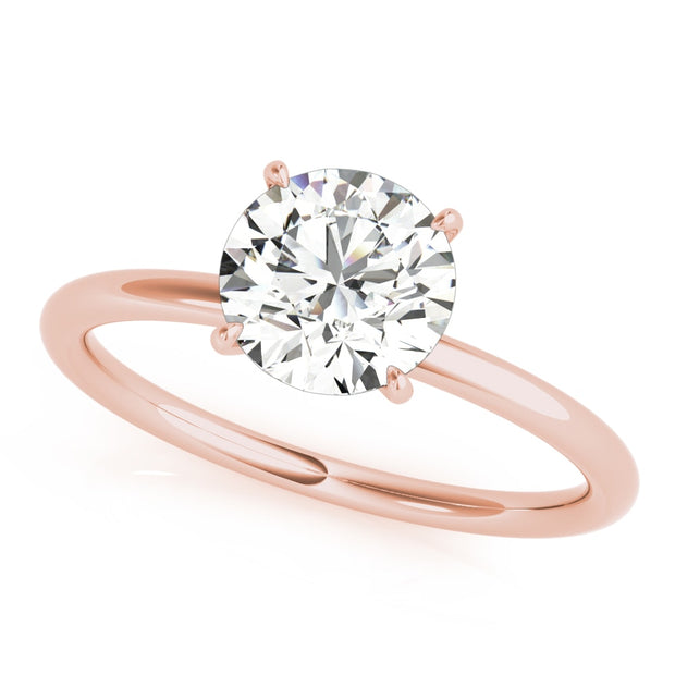 14K Rose Gold 1 ct tw Halo Diamond Engagement Ring