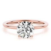 18K Rose Gold 1 ct tw Halo Diamond Engagement Ring