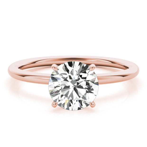 18K Rose Gold 1 ct tw Halo Diamond Engagement Ring