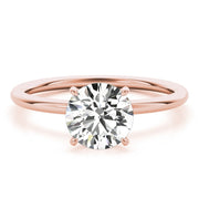 18K Rose Gold 1 ct tw Halo Diamond Engagement Ring
