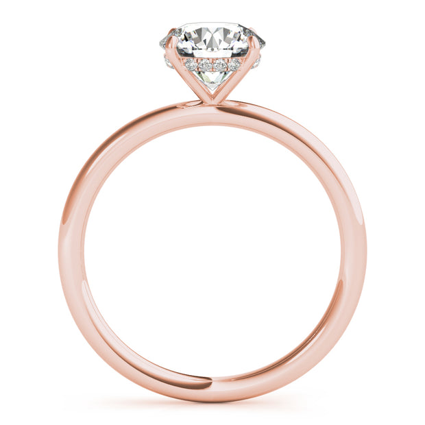 14K Rose Gold 1 ct tw Halo Diamond Engagement Ring
