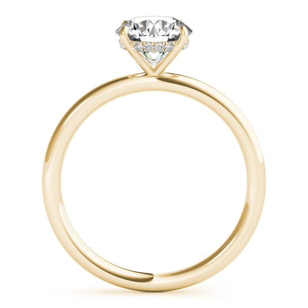 18K Yellow Gold 1 ct tw Halo Diamond Engagement Ring