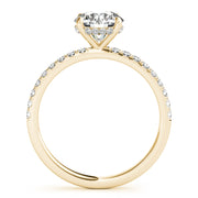 18K Yellow Gold 1 1/4 ct tw Halo Diamond Engagement Ring